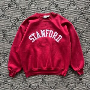Vintage Stanford Sweatshirt Mens Large Red University Collegiate NCAA Crewneck